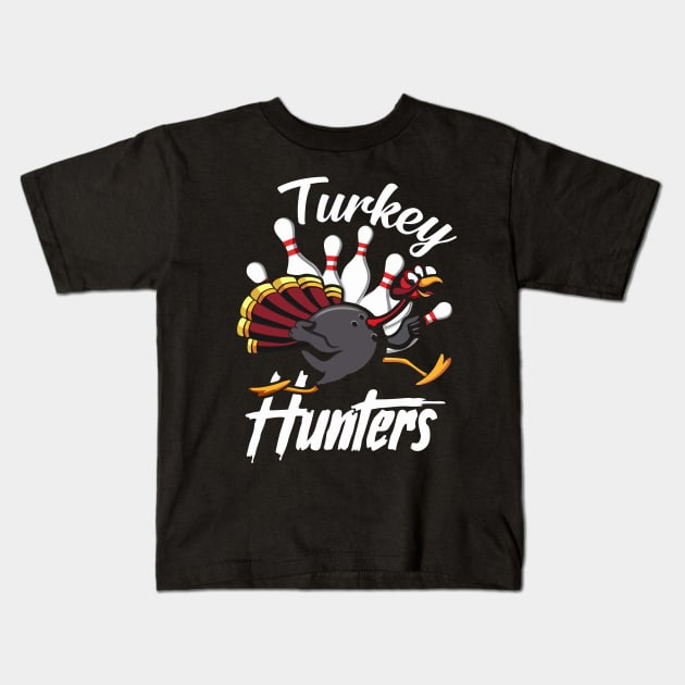 Turkey Hunters Bowling Kids T-Shirt by ROMANSAVINRST